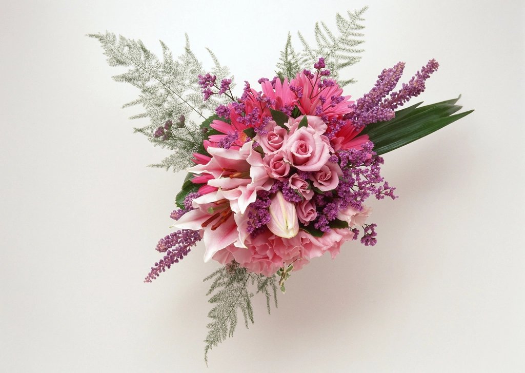 Fresh flower bouquet, studio still life
