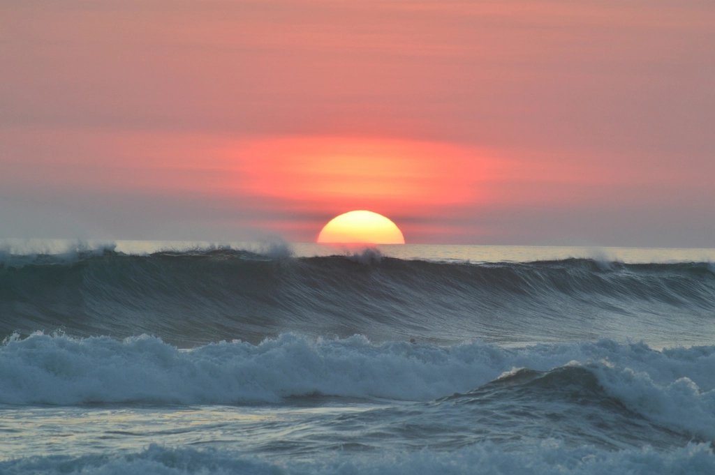 Costa Rica sunset over the ocean