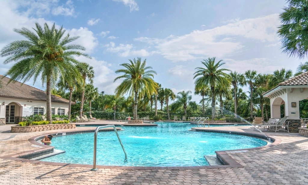 Tropical resort pool
